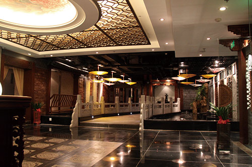 濃郁的中式古典養生會所裝修效果圖