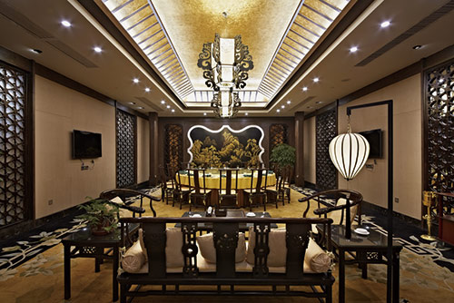 2016宮廷般氣派的中式餐廳效果圖