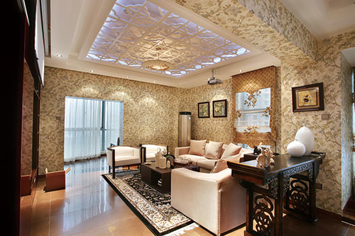 柔美的中式設(shè)計(jì)精品住宅效果圖