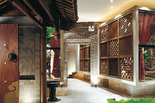 濃郁的傳統民族風格的茶館裝修效果圖案例