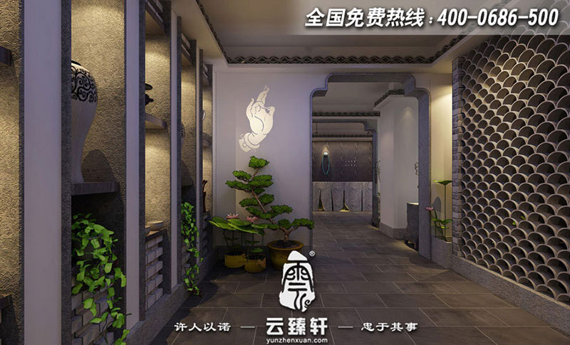 茶會(huì)所走廊設(shè)計(jì)效果圖