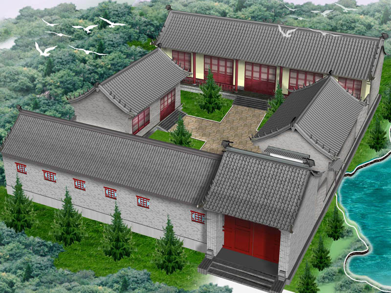 農(nóng)村小四合院設(shè)計效果圖