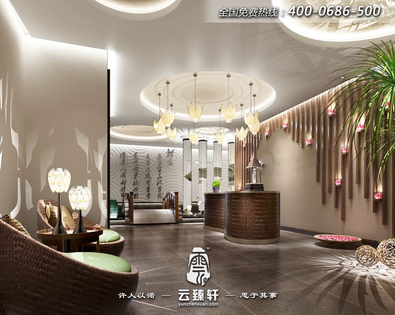 新中式會(huì)所設(shè)計(jì)效果圖