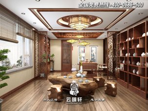 現(xiàn)代中式辦公室裝修窗簾窗戶(hù)如何搭配？